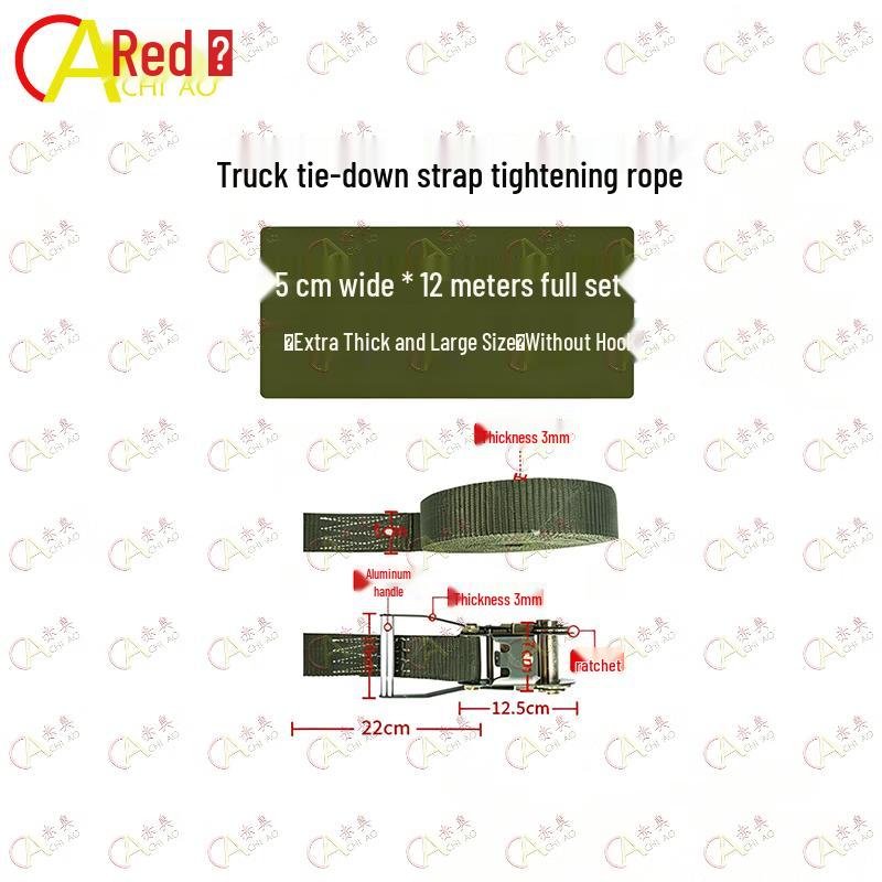 Heavy-Duty Ratchet Tie-Down Cargo Strap