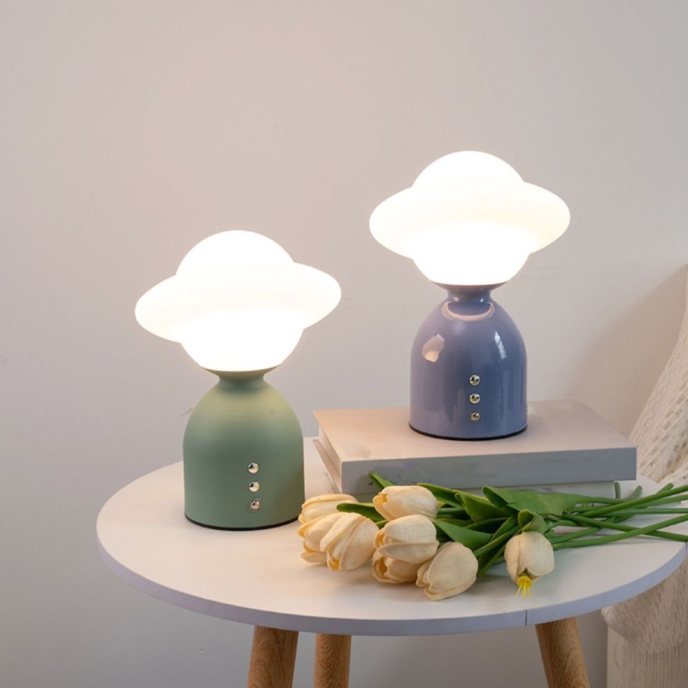Touchable Dimming Night Light Modern Minimalist Creative Decorative Atmosphere Lamp Type-C Rechargeable Cartoon Design
