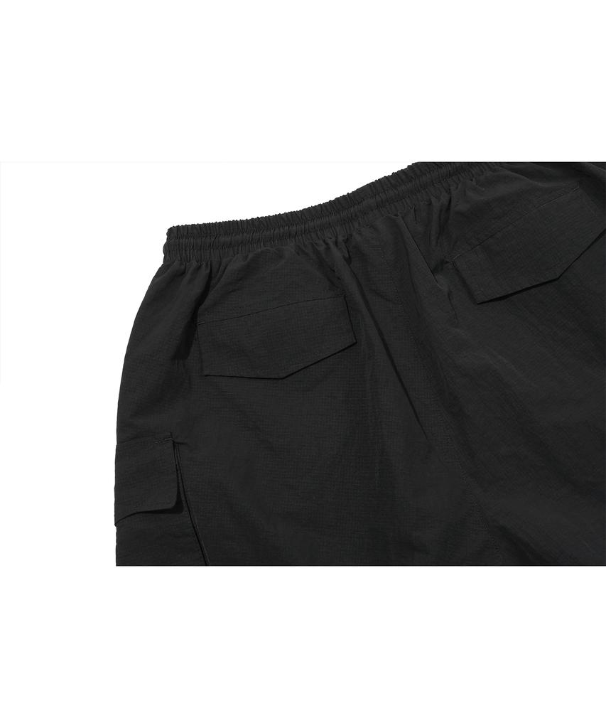 Compagno Bermuda Cargo Nylon Pants Black