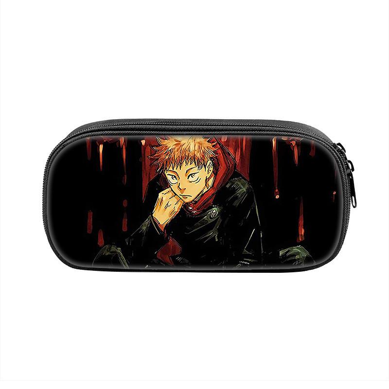 Jujutsu Kaisen Anime Character Print Student Single Layer Stationery Storage Bag For Students And Teenagers