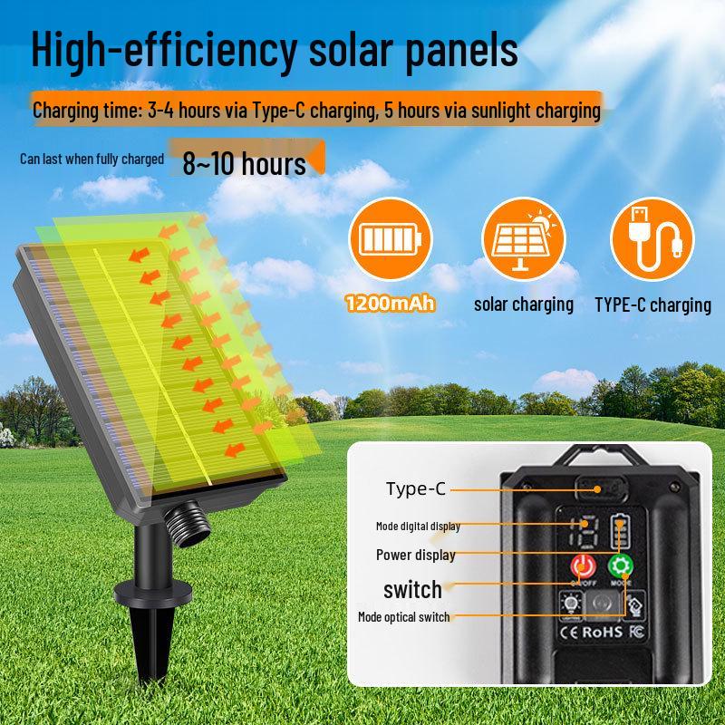 Smart Remote ST38 Solar LED String Lights - Waterproof Decorative Atmosphere for Outdoor Weddings and Camping