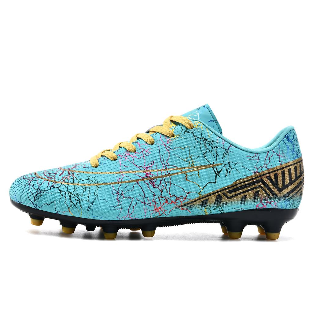 Low-Top Football Shoes Tf Broken Nails Artificial Turf Ag Nails Leather Feet Men And Women Children Teenagers Students Shoes Comfortable And Breathabl