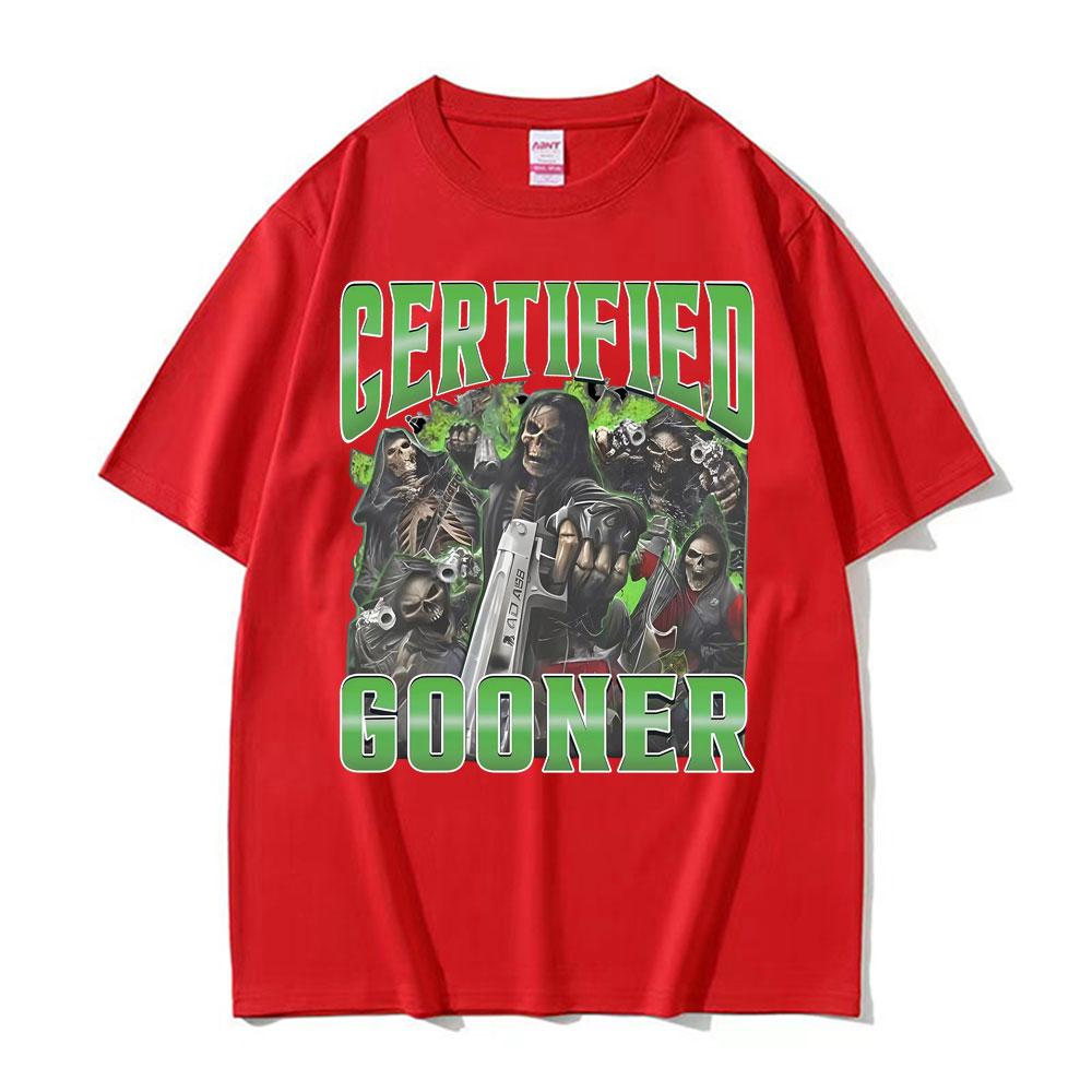 

Сертифицированный Гунер Забавный Скелет Мем Футболки Мужская Одежда Мода Готика Харадзюку Футболка Мужская Оверсайз Высокое Качество Футболка XXXXL красный