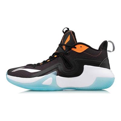 Li Ning Storm 2020 Basketball Shoes Men's Mid Top Black Blue ABPQ045-1