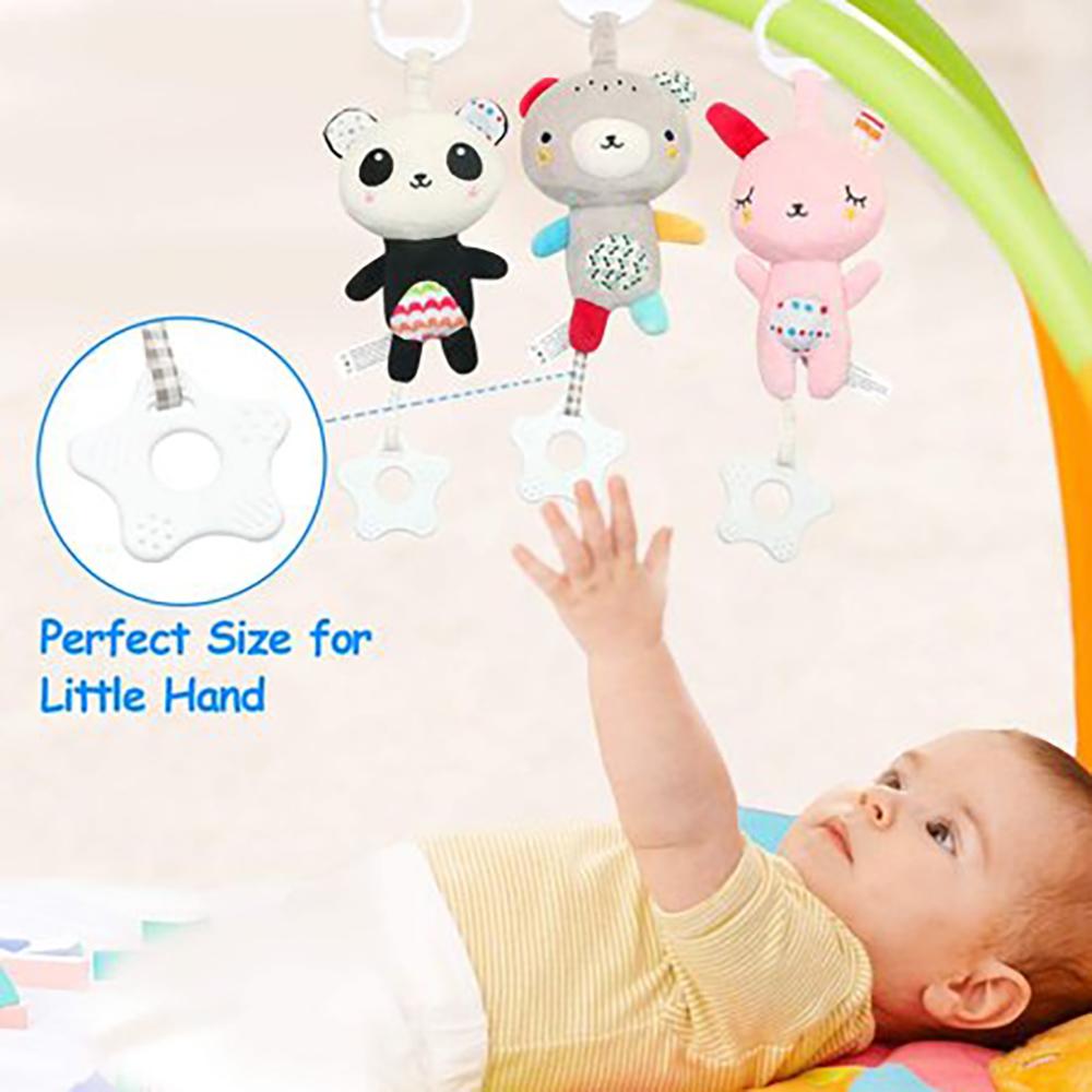 Baby Rattles with Teethers Soft Plush Stroller Car Seat Crib Baby Hanging Toys Development Infant Toy for Newborn Bebe Gifts