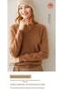 Women's 100% Pure Cashmere Round Neck Sweater - Seamless Long Sleeve Knit for Autumn/Winter