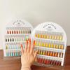 24 Farben Premium Acryl-Nagelfarbe Platte Magnetische Nagelspitzen Display Board Vergleichsfarbkarte Mit Nummernaufklebern Salon