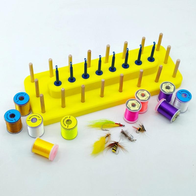 10x3.7inch Spool Station Thread Spool Display Stand Storage Rack Lure Showing Stand Fishing Fly Tying Thread Spool Stand