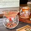Triangle Base Ball Martini Cocktail Glass Double Layer Molecular Cocktail Glass  Party Drinking