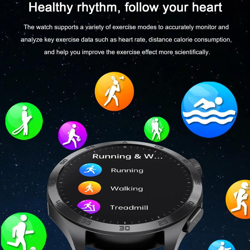 2025 New Micro Physical Examination Blood Lipids Uric Acid Blood Pressure Smart Watch ECG+PPG Clock Bluetooth Call Smartwatch Men