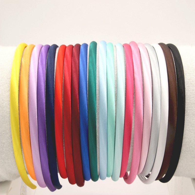 1cm Thick Cloth Wrapper Headband Rainbow Color Headdress Accessories DIY Hair Fixer 5PCS Plastic Headband