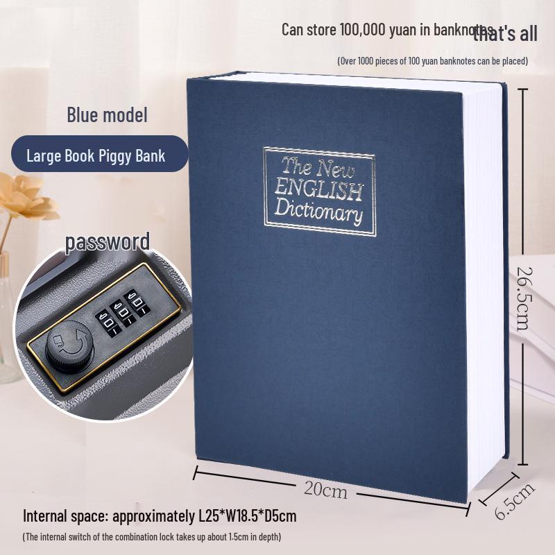 Creative Simulated Book Hidden Cash Savings Jar for Home or Study Room