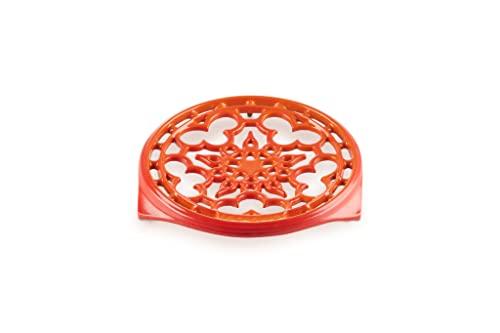 Le Creuset Round Trivet, 22cm, Cast Iron Enamel, Orange [Official Product in Japan]