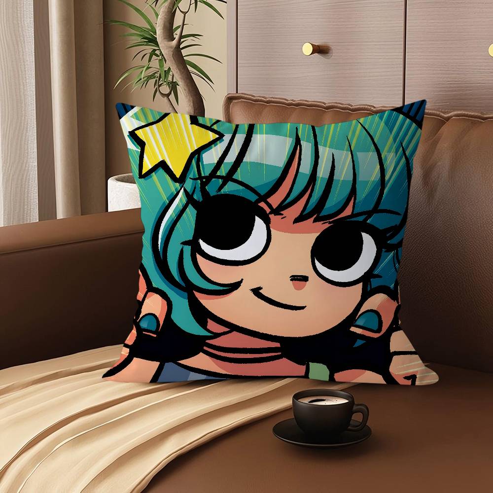 S-Scott Pilgrim Takes Off Pillow Covers Cartoon Sofa Decorative Home Double-sided Printing Short Plush Cute Cushion Cover