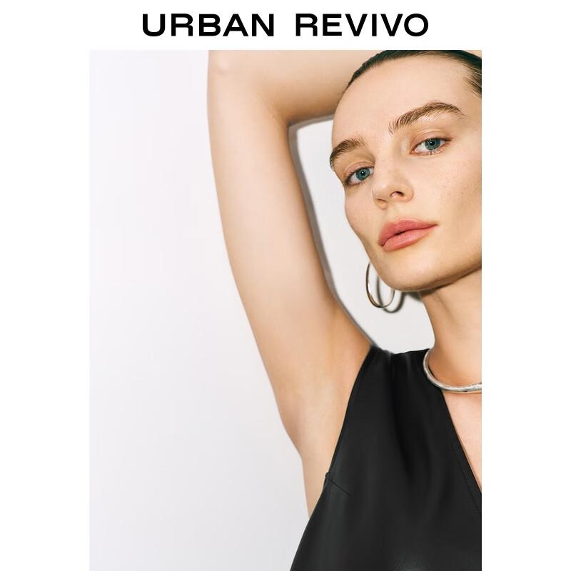 UR 2025 Autumn V-neck Sleeveless A-line Dress