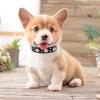 Cute Rhinestone Dog Collar with Diamond Flower Pattern, Studded Leather, Bow Tie & Mini Cow Bells – Compatible with Small, Medium & Large Dogs