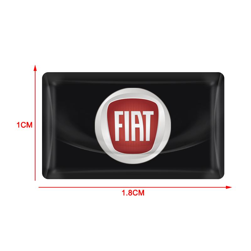 2/10Pcs Carbon Fiber Fiat LOGO Emblem Steering Wheel Car 3D Stickers for Fiat Abbas 500 500L 500X 124 Aegea MobiPanda Tipo Sedici Centoventi Fiorino