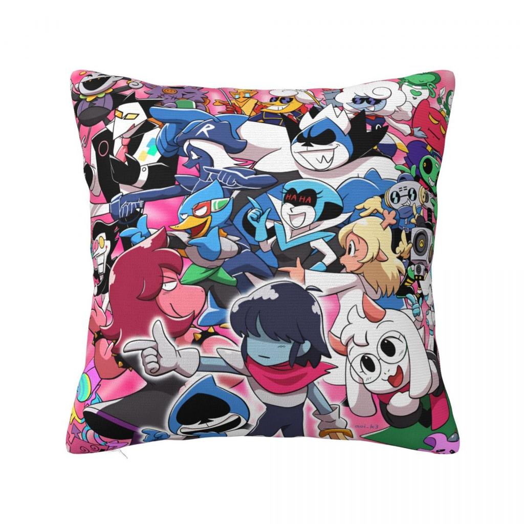 Funda de almohada del juego Spamton de Deltarune, funda de almohada linda y divertida, funda de cojín suave con estampado gráfico para silla de sala de estar