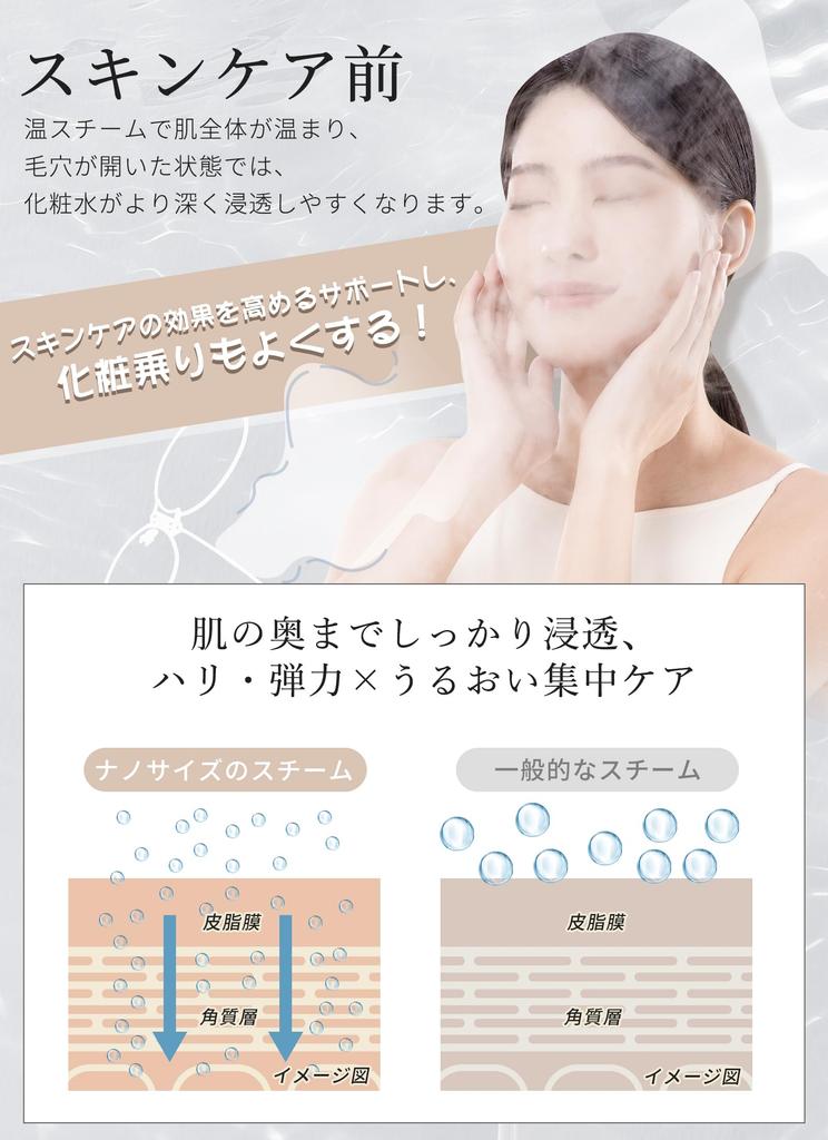 [Beauty Magazine's #1 Micro-Foam Steamer Facial Device] ANLAN Face Steamer, Facial Device, Dense Nano-Mist, Warm Care, Beauty, Moisturizing, Tap Water