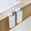 Multi Functional Desktop Display Pocket Pen Holder, Office Desk Stationery Pen Box, Adhesive Small Item Storage Tube