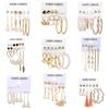IF ME Retro Butterfly Tassel Pearl Earrings Set Elegant Gold Earring Women Fashion Jewelry Accessories
