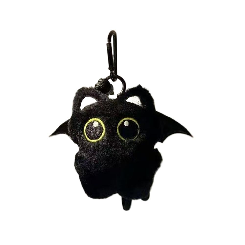 1/2/3Pcs Cool Plush Black Cat Doll Toy Keychain Bag Pendant Charms Car Keyring Accessories For Women Men Friends Gifts