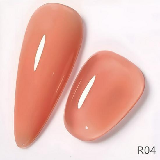 2-in-1 Nude Transparent Gel Nail Polish: Base & Top Coat