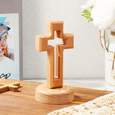 Cruce din lemn, crucifix, în picioare, Isus, perete, din lemn, religios, creștin, decor de masă, cadouri, sfântă biserică, ornament religios, statuie
