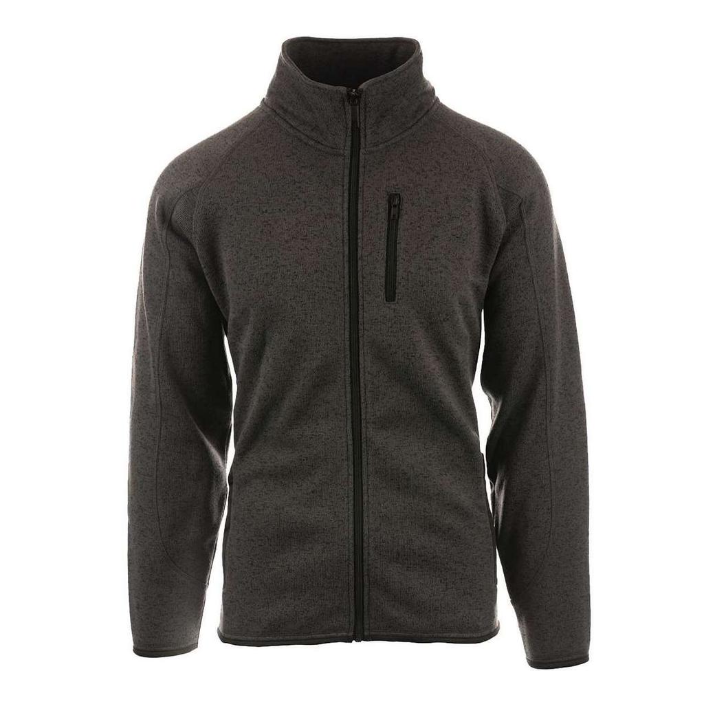 Burnside Mens Knitted Full Zip Sweat Jacket