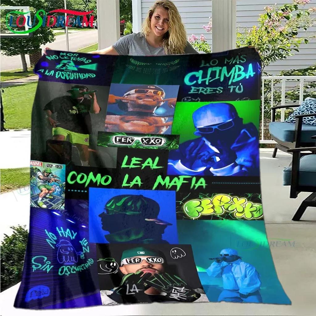 Pop Singer Ferxxo Feid Blanket,Flannel Throw Blanket for Home Bedroom Bed Sofa Picnic Office Hiking Leisure Nap Birthday Gift