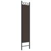 3 panel Room Divider Brown 120x200 cm Fabric