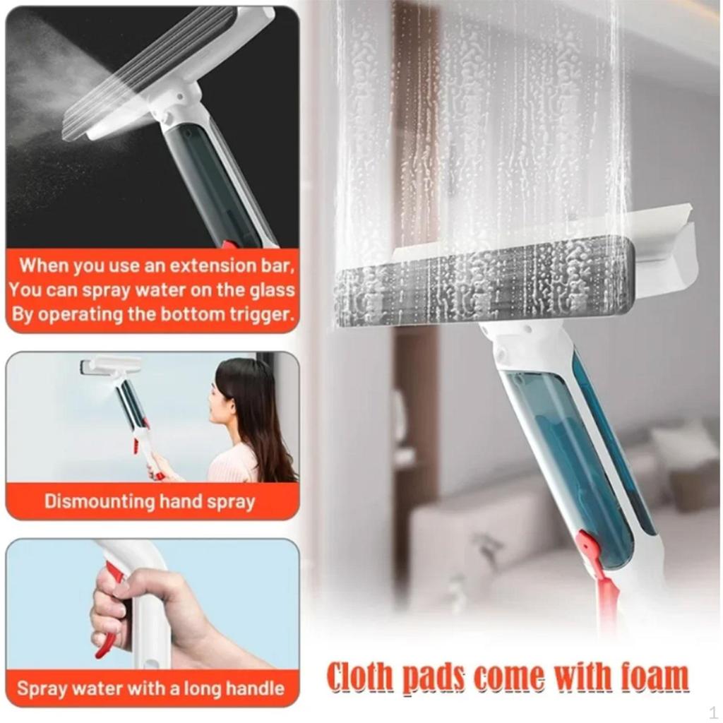 Glass Cleaning Tool with Removable Sprayer And Squeegee for Home