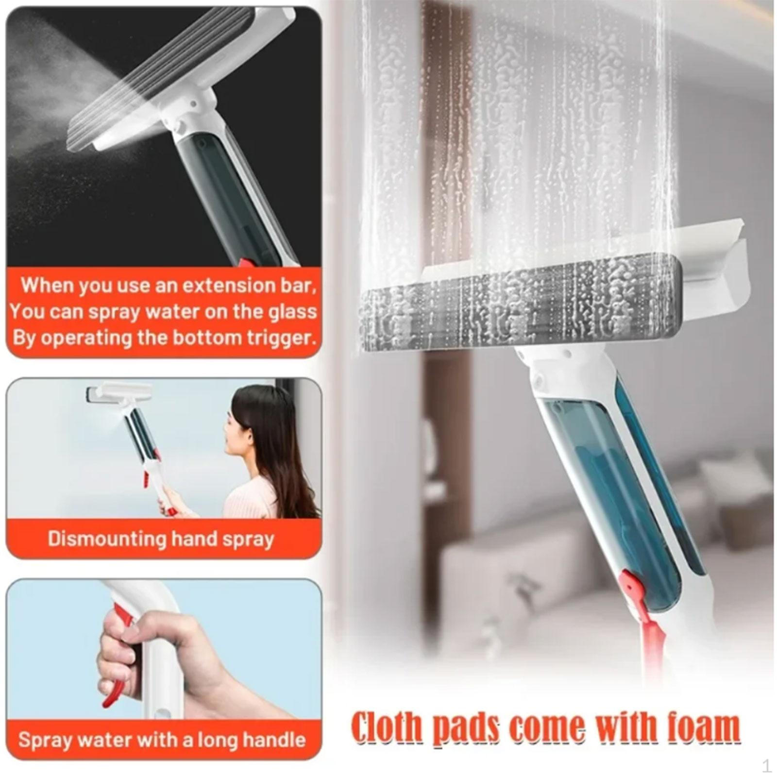 

Telescopic Window Cleaning Sprayer with Squeegee for Mirrors And Showers 24cmx150cm