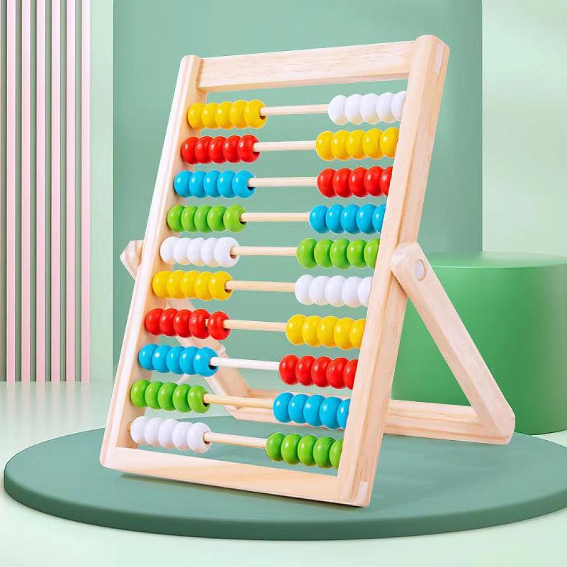 1 Pcs Montessori Number Arithmetic Abacus Classic Educational Counting Toy 100 Beads Preschool Math Learning Toys Toddler Gift