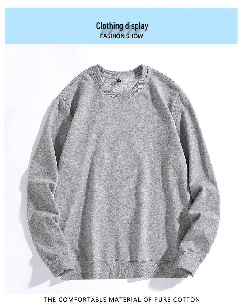 320g Großschleifen-Frottee-Sweatshirt, Rundhalsausschnitt, Trendig für Frühling/Herbst, Gruppenkauf unterstützt, Verdickt mit individuellem Logodruck