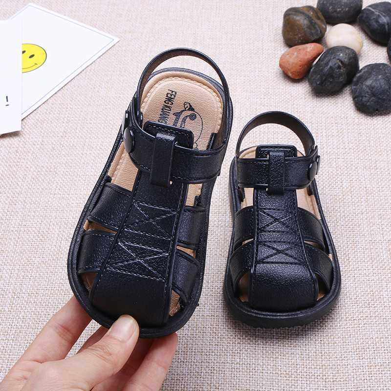 2025 Kids' Closed-Toe Korean Style Beach Sandals - Cute and Versatile Summer Shoes