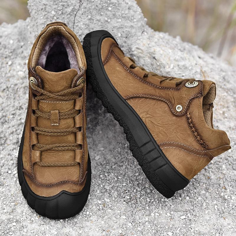 Модные новые мужские ботинки для ходьбы на открытом воздухе из натуральной кожи — фото 3