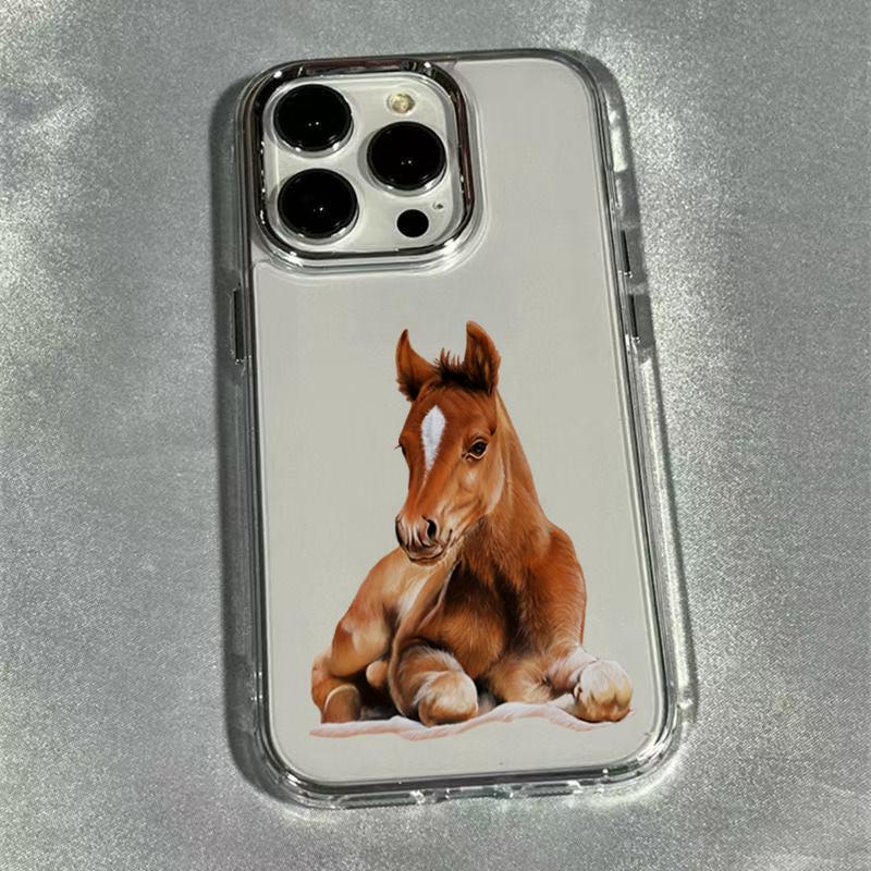 Black Horse Pattern Phone Case For Infinix Smart Note Tecno Camon Spark Pova Hot 30 40 50 9 10 Pro Plus 4G 5G Transparent Cover
