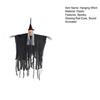 Yousheng Halloween Hanging Witch Decoration Sound Animated Flying Witch with Light-up Red Eyes for Indoor Outdoor Haunted House Decor
