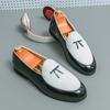 Fashion European American Fashion Loafers Men Foot Stomping Brand Bean Shoes Men Business Travel Driving Shoes Sizes 38-48