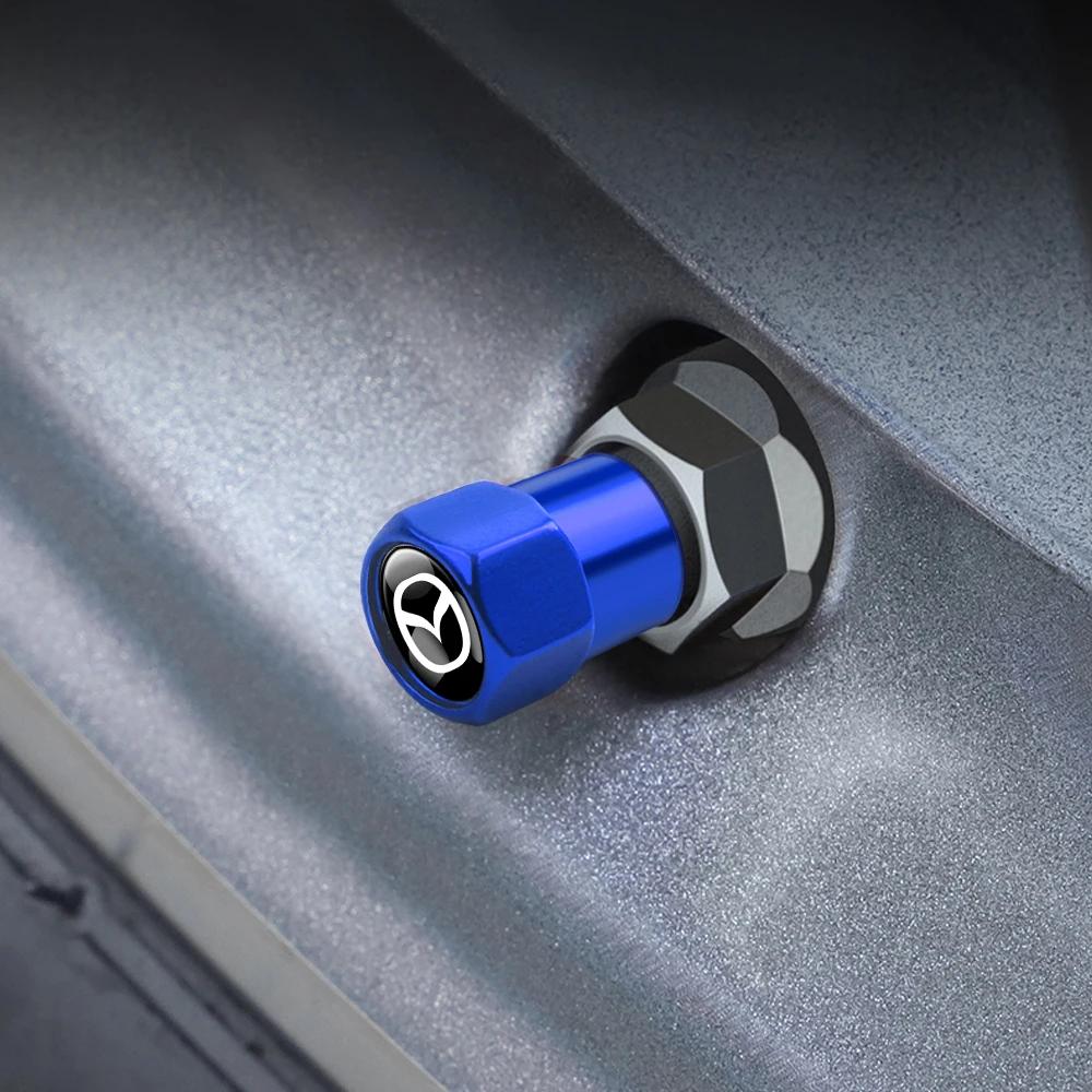 Car Wheel Tire Valve Cap Covers for Mazda CX5 Mazda6 CX50 Aluminium Alloy Air Valve Stem Caps GF7