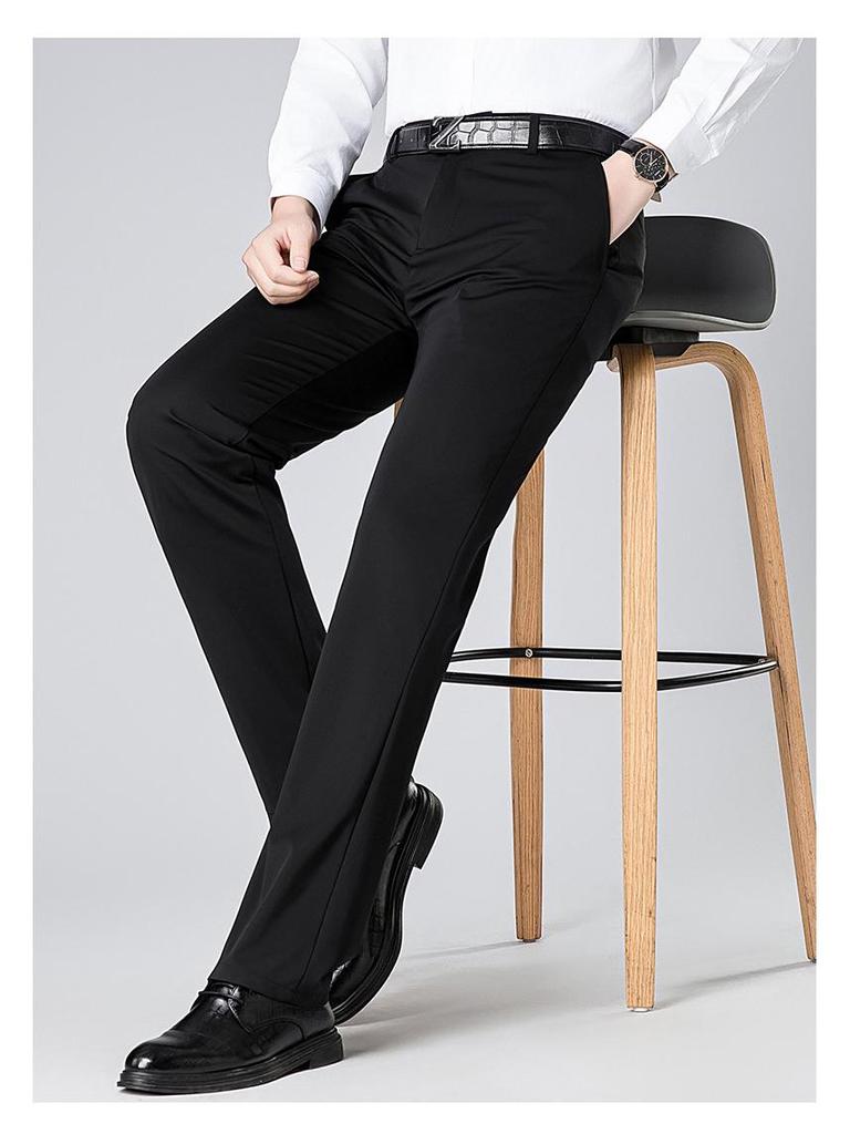 2026 Spring/Summer Men's Tencel Ice-Cool Casual Pants - Straight-Leg, Versatile Comfort for Middle-Aged Men
