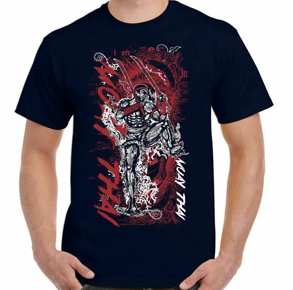 

Muay Thai MMA Martial Arts Thailand Training Top Fitness TShirt Summer Cotton ONeck Short Sleeve Mens T Shirt New S3XL 4XL