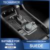 BDN1 For Mazda 3 Axela 2019 2020 2021 2022 2023 2024 2025 Central Console Gear Shift Panel Top Suede Sticker Car Interior Trim