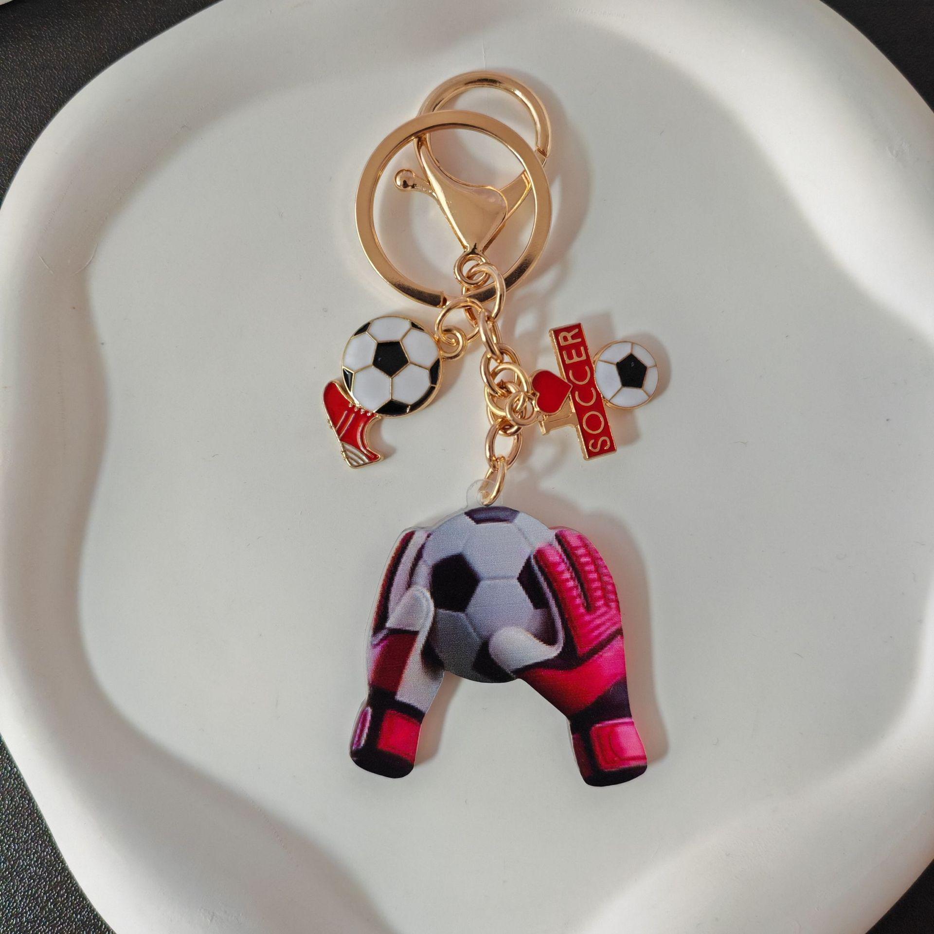 Cartoon Football Star Keychain Jersey Figurine