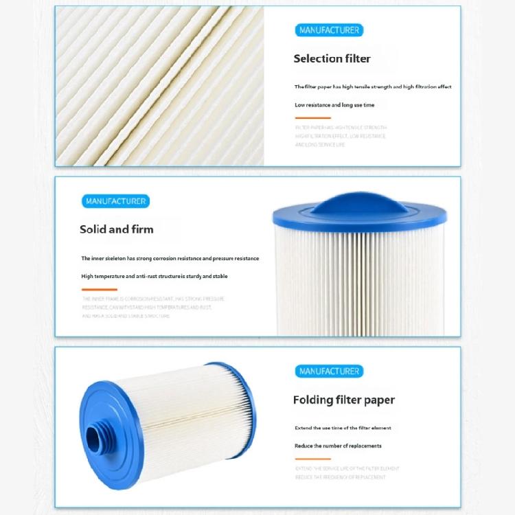 Pool Pump Filter for Spa and Swimming Pool Care, Pleated Media Filter with Single Replacement Unit for Service and Routine Cleaning