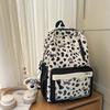Schoolbag Lightweight Casual Backpack Cow Pattern Simple Going Out Cartoon Dog School Bag Female Student Cute Large Capacity Backpack