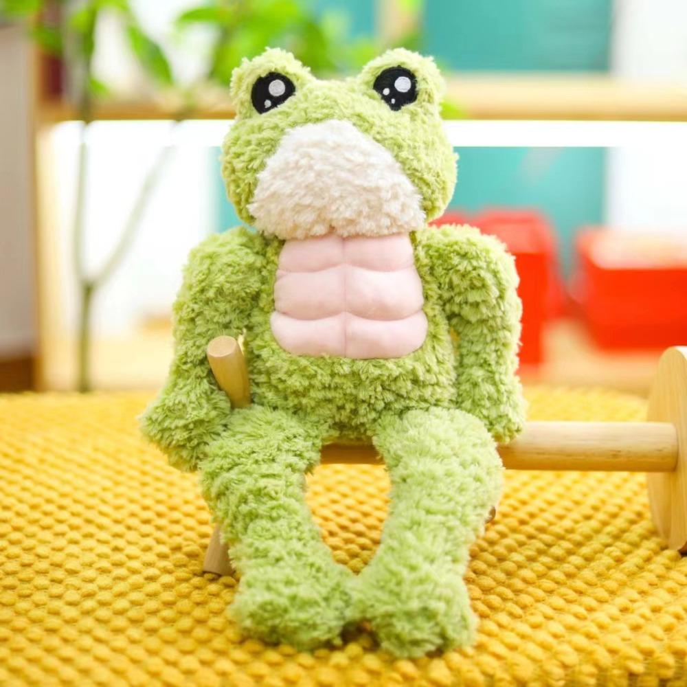 Plushies Muscular Duck Stuffed Animal Fluffy Soft Muscle Frog Doll  Home Decor