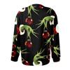 Women's Fashion Christmas Printed Long Sleeve Knitted Cardigan Button Down Jacket