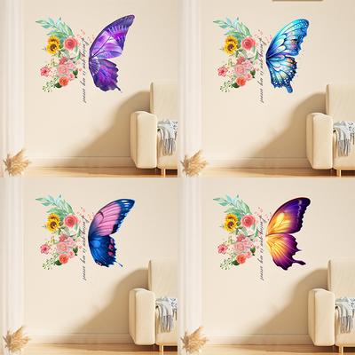 Wall Sticker Butterfly Design for Living Room Sofa Background Entrance Home Decor Self Adhesive